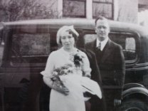 Grandpa and Grandma on their wedding day near New Lothrop, MI, May 5, 1934